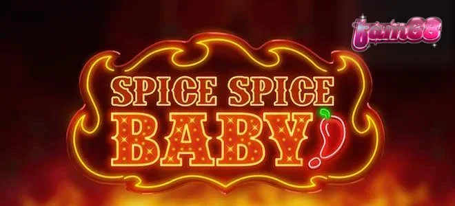 Tampilan visual slot Spice Spice Baby dengan tema dapur pedas yang membara